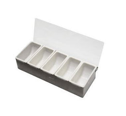 5 condiments services en acier inoxydable